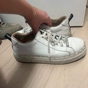 White Chloe sneakers